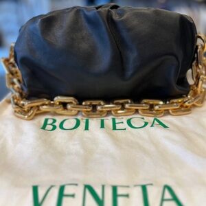 Gold chain pouch bag